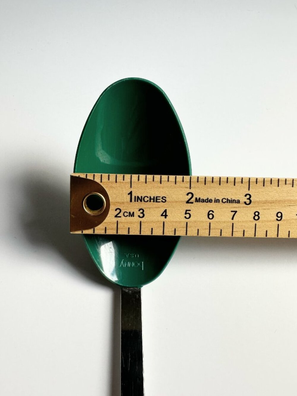 Bonny Vintage Solid Serving 2pk Spoons Nylon Green Plastic Handle USA Utensils - Picture 6 of 9